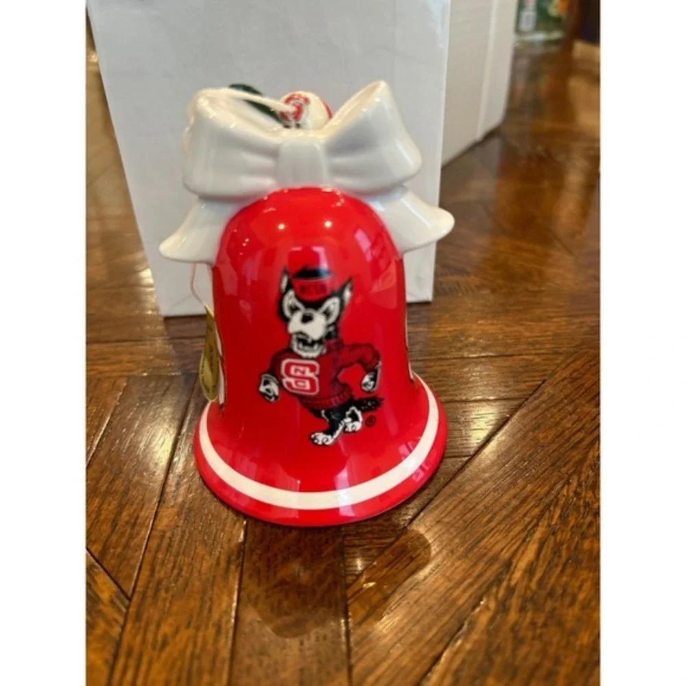 NC State Wolfpack 2006 Christmas‎ Bell Ornament with Santa Claus Inside